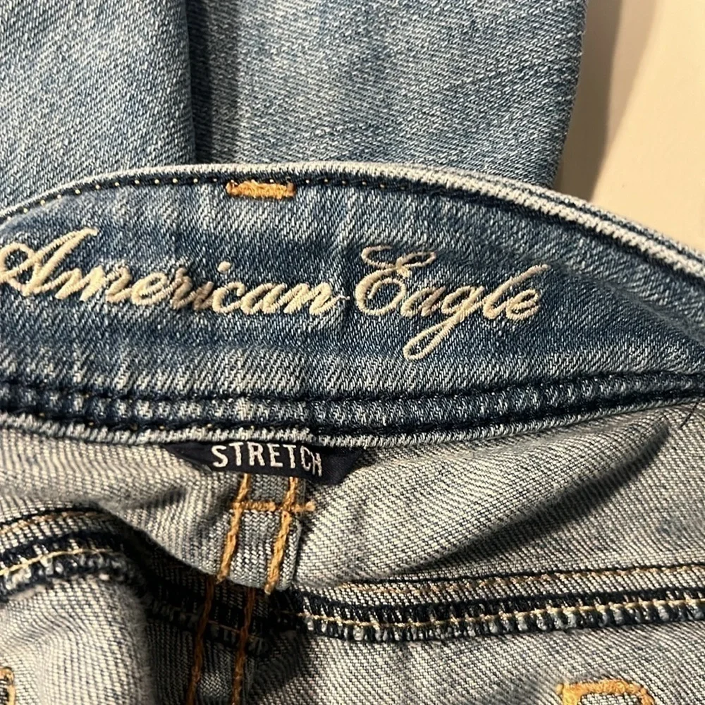 AMERICAN EAGLE STRETCH SLIM BOOT CUT 5 Pocket Woman’s Jeans Size 8 long - Picture 10 of 12